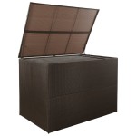 vidaXL Ladă de depozitare de grădină, maro, 150x100x100 cm, poliratan vidaXL Ladă de depozitare de grădină, maro, 150x100x100 cm, poliratan