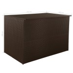 vidaXL Ladă de depozitare de grădină, maro, 150x100x100 cm, poliratan vidaXL Ladă de depozitare de grădină, maro, 150x100x100 cm, poliratan