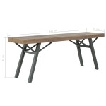 vidaXL Bancă de grădină, 120 cm, lemn masiv de acacia
