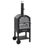 vidaXL Cuptor de pizza de exterior pe cărbuni piatră de copt vidaXL Cuptor de pizza de exterior pe cărbuni piatră de copt