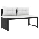 vidaXL Set mobilier de grădină, 4 piese, negru, poliratan vidaXL Set mobilier de grădină, 4 piese, negru, poliratan