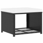 vidaXL Set mobilier de grădină, 4 piese, negru, poliratan vidaXL Set mobilier de grădină, 4 piese, negru, poliratan