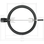 vidaXL Set de rotisor cu inel pentru grătar, negru, 57 cm vidaXL Set de rotisor cu inel pentru grătar, negru, 57 cm