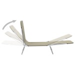 vidaXL Șezlonguri de plajă pliabile, 2 buc., gri taupe, oțel & textil vidaXL Șezlonguri de plajă pliabile, 2 buc., gri taupe, oțel & textil