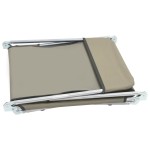 vidaXL Șezlonguri de plajă pliabile, 2 buc., gri taupe, oțel & textil vidaXL Șezlonguri de plajă pliabile, 2 buc., gri taupe, oțel & textil