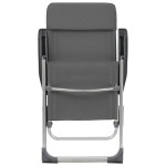vidaXL Scaune de camping pliante, 4 buc., gri, aluminiu