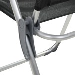 vidaXL Scaune de camping pliante, 4 buc., negru, aluminiu vidaXL Scaune de camping pliante, 4 buc., negru, aluminiu