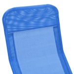 vidaXL Șezlonguri plajă pliabile 2 buc. albastru aluminiu & textilenă