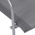 vidaXL Set mobilier de grădină, 4 piese, gri, oțel și textil vidaXL Set mobilier de grădină, 4 piese, gri, oțel și textil
