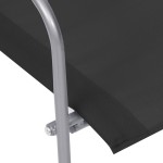 vidaXL Set mobilier de grădină, 4 piese, negru, oțel și textil vidaXL Set mobilier de grădină, 4 piese, negru, oțel și textil
