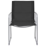 vidaXL Set mobilier de grădină, 4 piese, negru, oțel și textil vidaXL Set mobilier de grădină, 4 piese, negru, oțel și textil