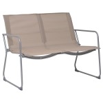 vidaXL Set mobilier de grădină, 4 piese, gri taupe, oțel și textil