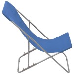 vidaXL Scaune de plajă pliabile 2 buc. albastru oțel & țesătură oxford vidaXL Scaune de plajă pliabile 2 buc. albastru oțel & țesătură oxford