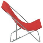 vidaXL Scaune de plajă pliabile, 2 buc., roșu, oțel și țesătură oxford vidaXL Scaune de plajă pliabile, 2 buc., roșu, oțel și țesătură oxford
