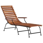 vidaXL Scaun de exterior pentru terasă, lemn masiv de acacia vidaXL Scaun de exterior pentru terasă, lemn masiv de acacia