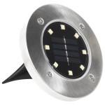vidaXL Lămpi solare de sol, 8 buc., alb cald, becuri LED