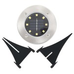 vidaXL Lămpi solare de sol, 8 buc., alb cald, becuri LED