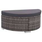 vidaXL Set mobilier de grădină cu perne, 8 piese, gri, poliratan vidaXL Set mobilier de grădină cu perne, 8 piese, gri, poliratan