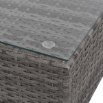 vidaXL Set mobilier de grădină cu perne, 8 piese, gri, poliratan vidaXL Set mobilier de grădină cu perne, 8 piese, gri, poliratan