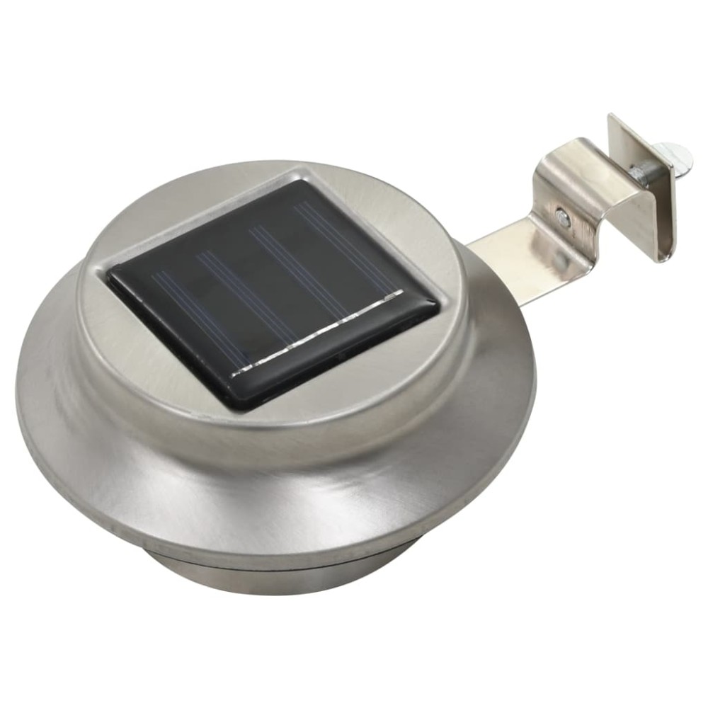 vidaXL Lămpi solare de exterior cu LED, 6 buc., alb, 12 cm, rotund
