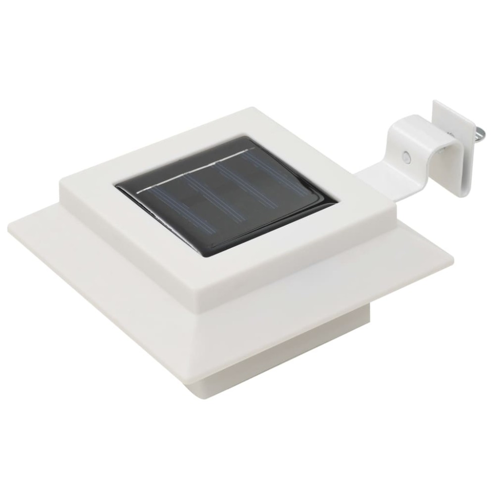 vidaXL Lămpi solare de exterior cu LED, 6 buc, alb, 12 cm, pătrat