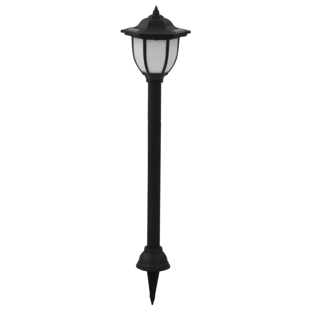 vidaXL Lămpi solare de exterior cu LED, 3 buc, negru