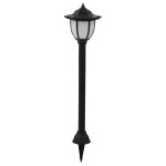 vidaXL Lămpi solare de exterior cu LED, 3 buc, negru