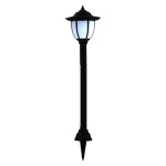 vidaXL Lămpi solare de exterior cu LED, 3 buc, negru