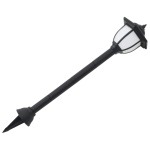 vidaXL Lămpi solare de exterior cu LED, 3 buc, negru