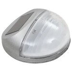 vidaXL Lămpi solare de exterior cu LED-uri, 12 buc., argintiu, rotund