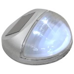 vidaXL Lămpi solare de exterior cu LED-uri, 12 buc., argintiu, rotund