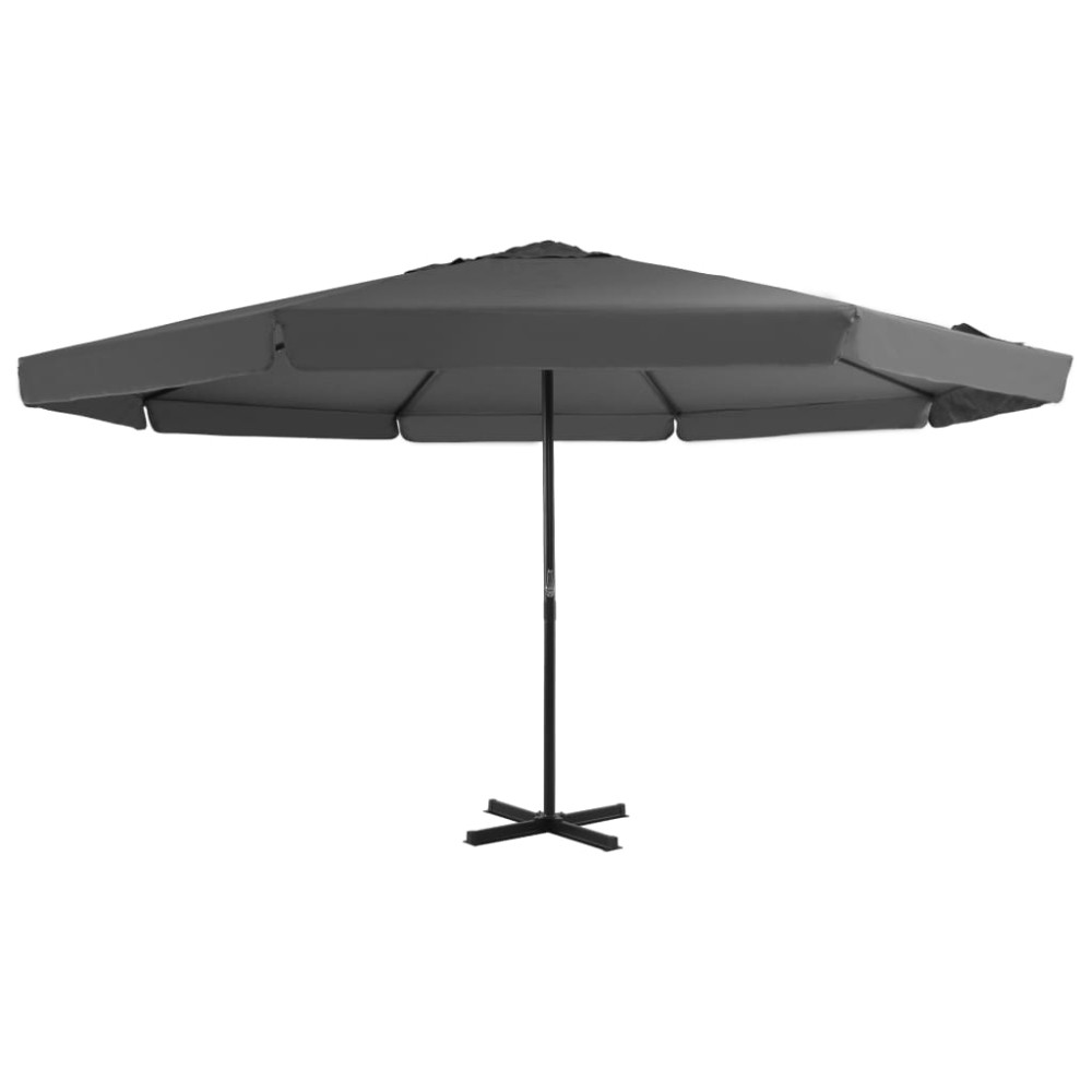 vidaXL Umbrelă de soare cu stâlp aluminiu, antracit, 500 cm