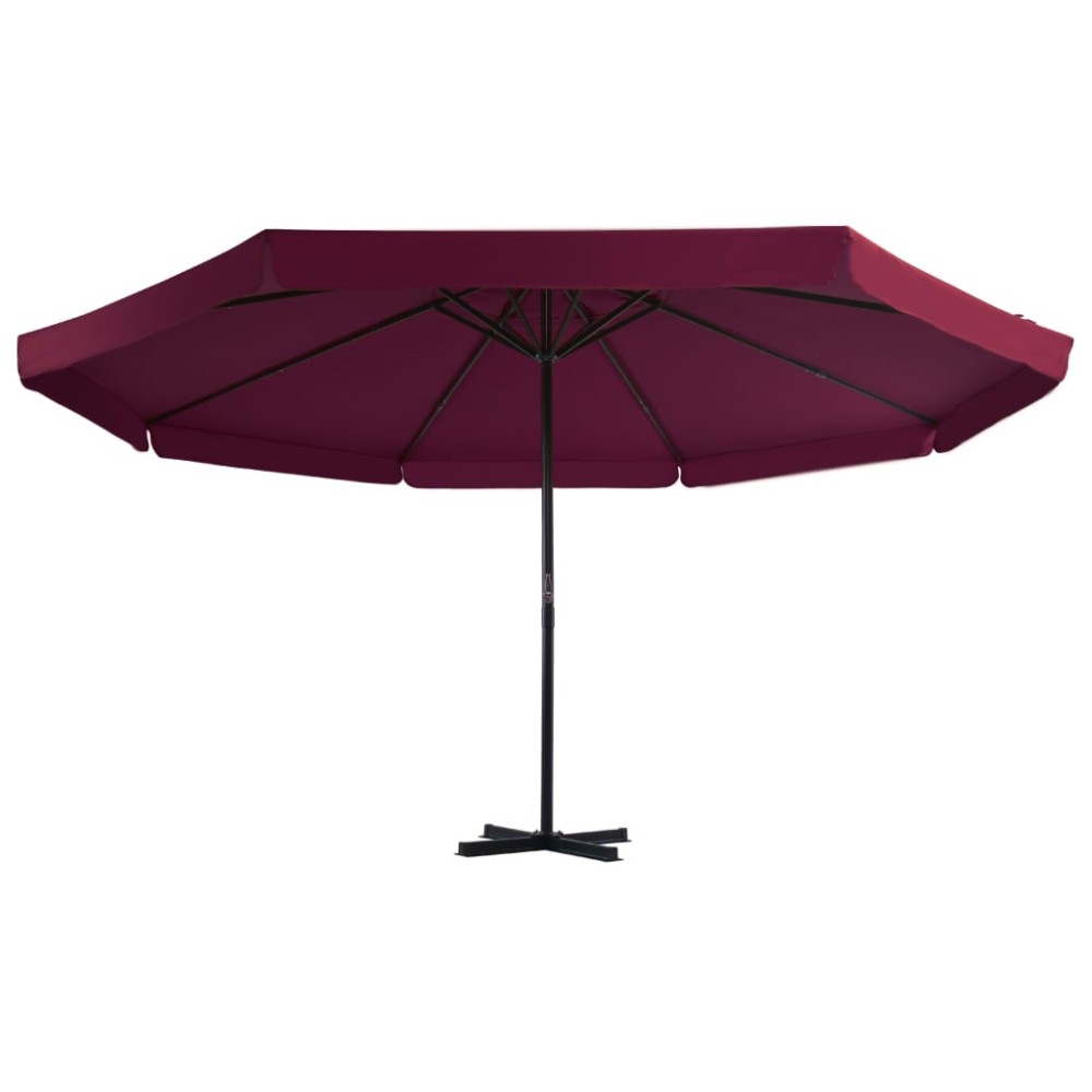 vidaXL Umbrelă de soare de exterior stâlp aluminiu roșu bordo 500 cm