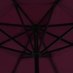vidaXL Umbrelă de soare de exterior stâlp aluminiu roșu bordo 500 cm vidaXL Umbrelă de soare de exterior stâlp aluminiu roșu bordo 500 cm