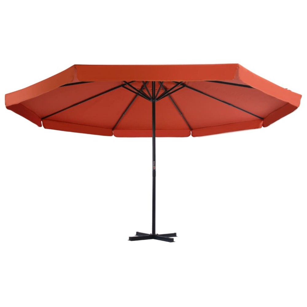 vidaXL Umbrelă de soare exterior cu stâlp aluminiu, cărămiziu, 500 cm