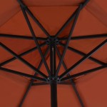 vidaXL Umbrelă de soare exterior cu stâlp aluminiu, cărămiziu, 500 cm vidaXL Umbrelă de soare exterior cu stâlp aluminiu, cărămiziu, 500 cm