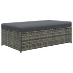 vidaXL Set mobilier de grădină cu perne, 2 piese, gri, poliratan vidaXL Set mobilier de grădină cu perne, 2 piese, gri, poliratan