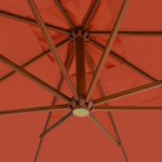 vidaXL Umbrelă în consolă cu stâlp din lemn, cărămiziu, 400x300 cm vidaXL Umbrelă în consolă cu stâlp din lemn, cărămiziu, 400x300 cm