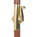 vidaXL Umbrelă soare de exterior, stâlp metalic, 300 cm, gri taupe