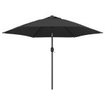 vidaXL Umbrelă de soare de exterior, stâlp din metal, 300 cm, antracit vidaXL Umbrelă de soare de exterior, stâlp din metal, 300 cm, antracit