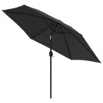 vidaXL Umbrelă de soare de exterior, stâlp din metal, 300 cm, antracit vidaXL Umbrelă de soare de exterior, stâlp din metal, 300 cm, antracit