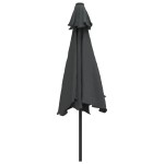 vidaXL Umbrelă de soare de exterior, stâlp din metal, 300 cm, antracit vidaXL Umbrelă de soare de exterior, stâlp din metal, 300 cm, antracit