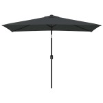 vidaXL Umbrelă de soare exterior, stâlp metal, antracit, 300x200 cm vidaXL Umbrelă de soare exterior, stâlp metal, antracit, 300x200 cm