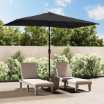vidaXL Umbrelă de soare exterior, stâlp metal, antracit, 300x200 cm vidaXL Umbrelă de soare exterior, stâlp metal, antracit, 300x200 cm