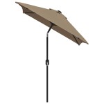 vidaXL Umbrelă de soare exterior, stâlp metalic, gri taupe, 300x200 cm vidaXL Umbrelă de soare exterior, stâlp metalic, gri taupe, 300x200 cm