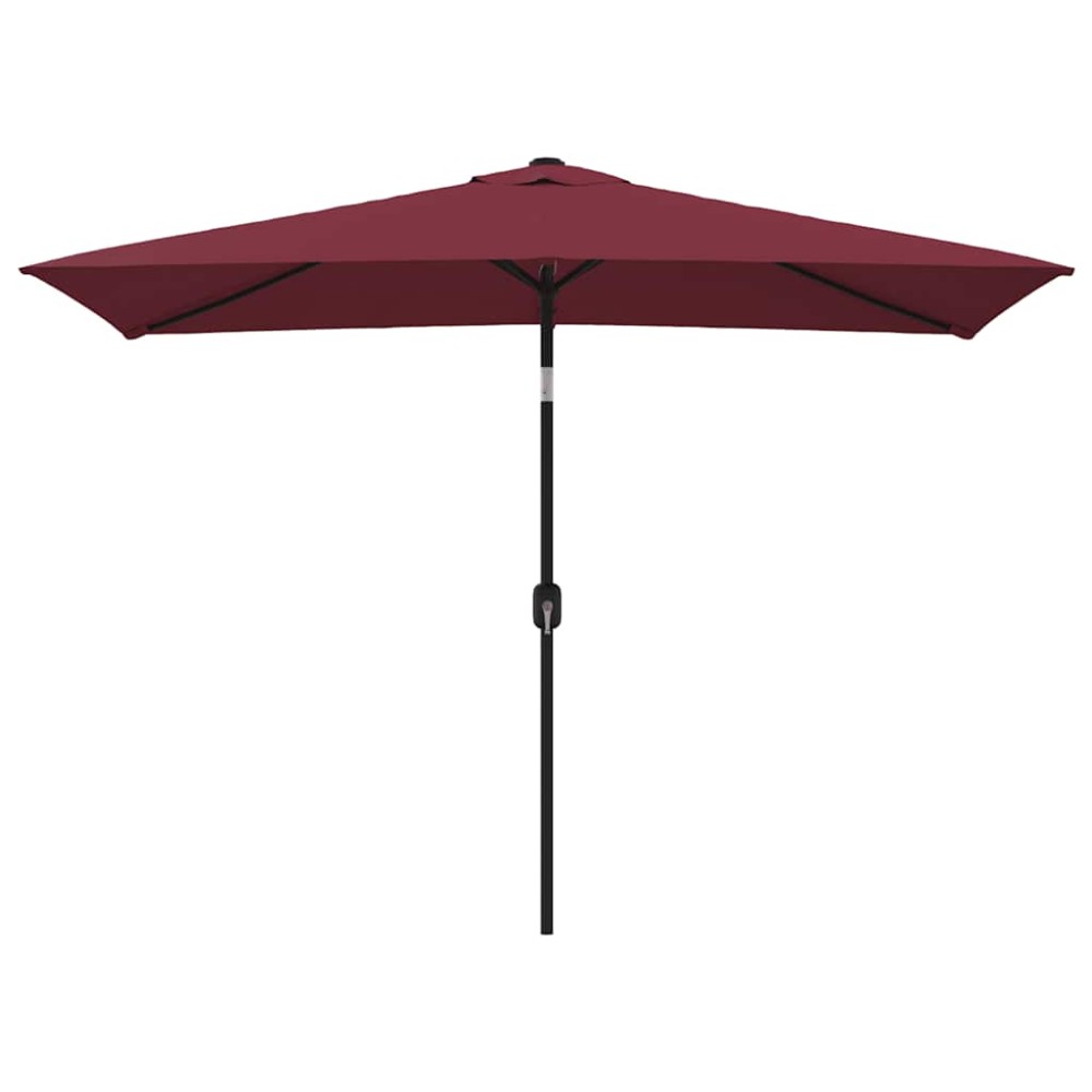 vidaXL Umbrelă de soare exterior stâlp metalic, roșu bordo, 300x200 cm