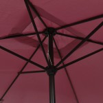 vidaXL Umbrelă de soare exterior stâlp metalic, roșu bordo, 300x200 cm vidaXL Umbrelă de soare exterior stâlp metalic, roșu bordo, 300x200 cm