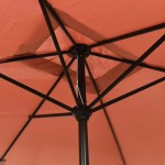 vidaXL Umbrelă de soare exterior, stâlp metalic, cărămiziu, 300x200 cm vidaXL Umbrelă de soare exterior, stâlp metalic, cărămiziu, 300x200 cm