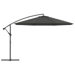 vidaXL Umbrelă în consolă cu stâlp din aluminiu, 350 cm, antracit vidaXL Umbrelă în consolă cu stâlp din aluminiu, 350 cm, antracit