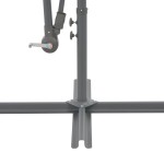 vidaXL Umbrelă consolă de grădină cu stâlp din aluminiu, taupe, 300 cm vidaXL Umbrelă consolă de grădină cu stâlp din aluminiu, taupe, 300 cm